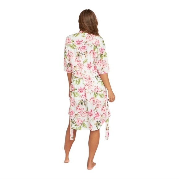 Show Me your MuMu Brie Garden Of Blooms Floral Kimono Robe w/Detachable Sash - Picture 2 of 10